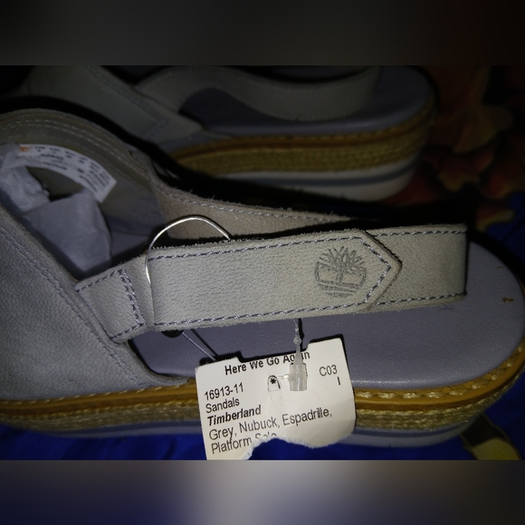Timberland Espadrille Slate Leather Slingback Sandals Size 9. - Picture 5 of 7